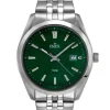 INEX UR HERRE STÅL MED GRØN SKIVE - A12173S12I