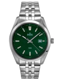INEX UR HERRE STÅL MED GRØN SKIVE - A12173S12I