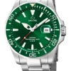 JAGUAR HERRE UR DIVER 200 METER VANDTÆT MED GRØN SKIVE - J860/B