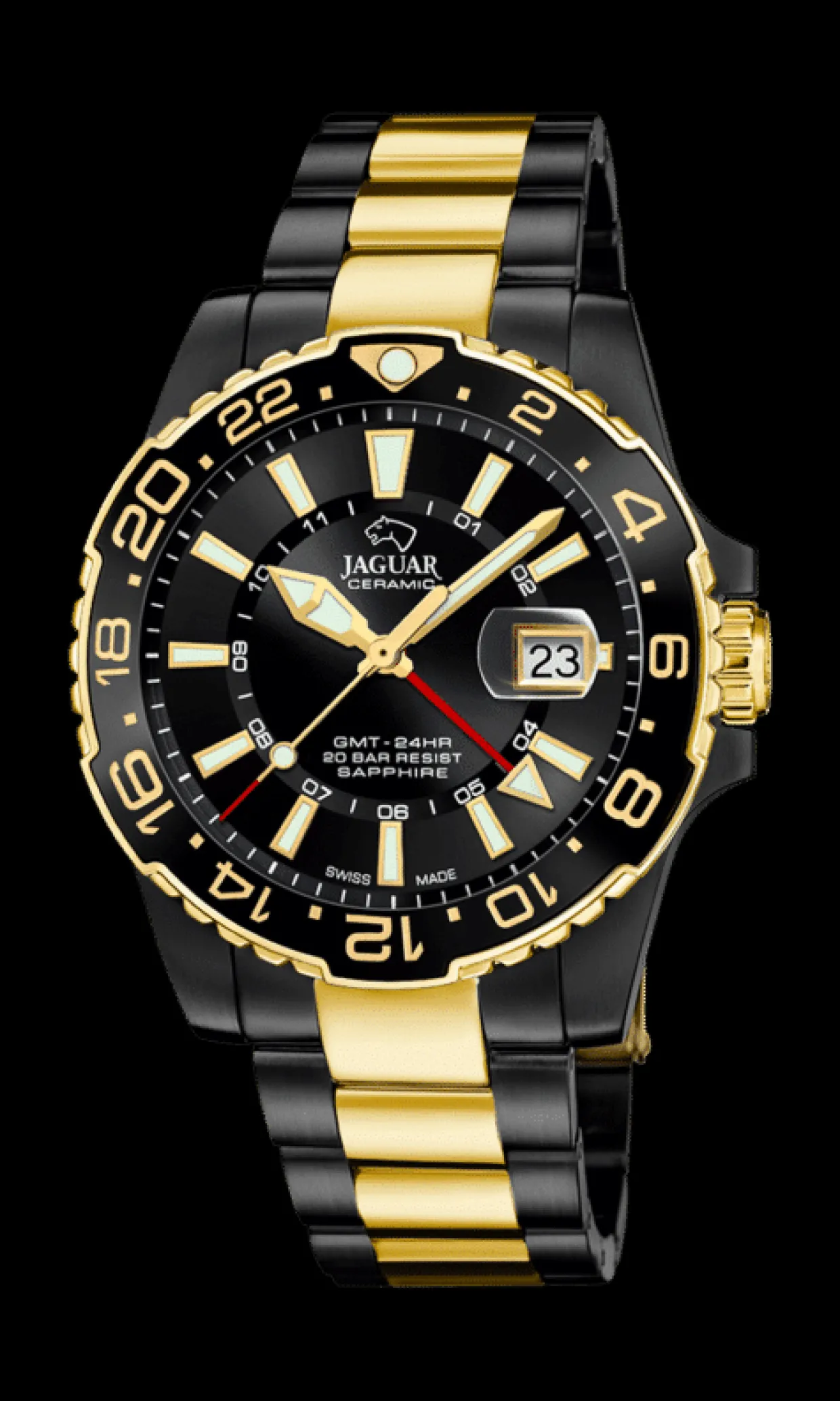 JAGUAR LIMITED EDITION SORT OG GULD - J1031/1