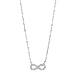 JOANLI NOR AGNANOR HALSKÆDE SØLV 12MM UENDELIGHEDSTEGN MED ZIRKONIA - 20450510900