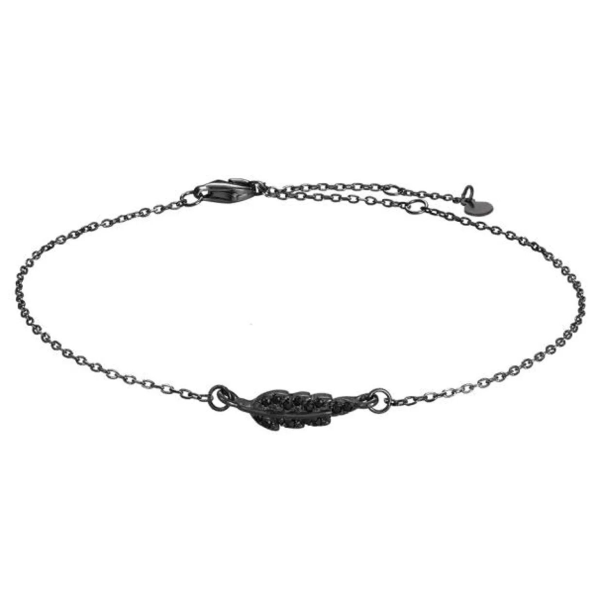 JOANLI NOR ALEXANOR ARMBÅND SØLV SORT RHODINERET - 845 053-2