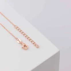 JOANLI NOR ANNANOR HALSKÆDE SØLV ROSA FORGYLDT MED ZIRKONIA - 20450057900