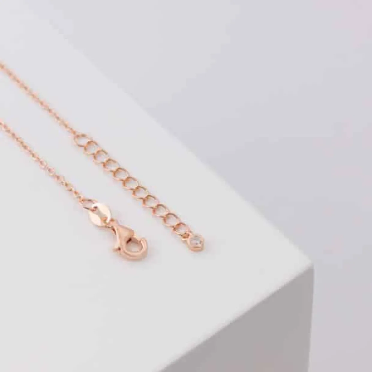 JOANLI NOR ANNANOR HALSKÆDE SØLV ROSA FORGYLDT MED ZIRKONIA - 20450057900