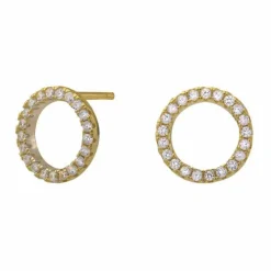 JOANLI NOR ANNANOR ØRERINGE SØLV FORGYLDT CIRKEL - 30450475900