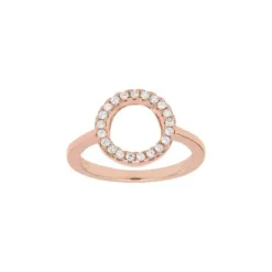 JOANLI NOR ANNANOR RING SØLV ROSA FORGYLDT MED ZIRKONIA - 104503479