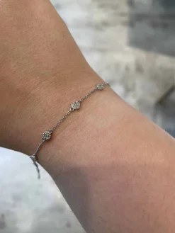 JOANLI NOR ANNIENOR SØLV ARMBÅND MED RUNDE PLADER - 80450680900