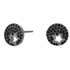 JOANLI NOR CALANOR ØRESTIKKER SØLV SORT RHODINERT - 345 160-2