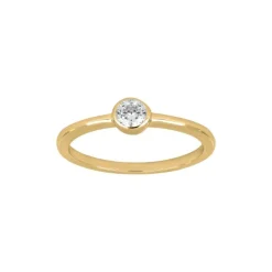 JOANLI NOR HANNANOR RING 4MM RØR SØLV FORGYLDT - 145 107-3