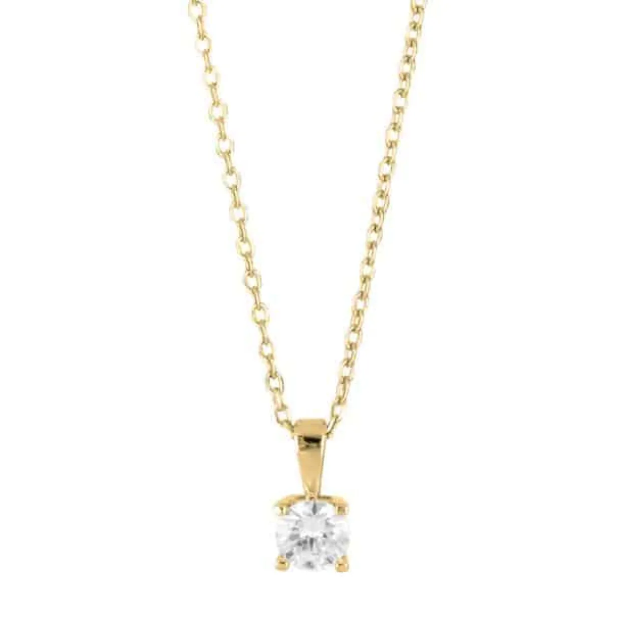 JOANLI NOR HEGENOR HALSKÆDE SØLV FORGYLDT MED ZIRKONIA - 20451715900