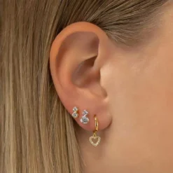 JOANLI NOR IDANOR ØRERINGE FORGYLDT SØLV - 30453225900