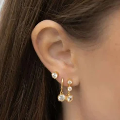 JOANLI NOR JOJONOR SØLV FORGYLDT ØRESTIK 5MM - 30453395900