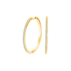 JOANLI NOR JUNENOR ØRERINGE SØLV FORGYLDTE CREOLER - 30453295900