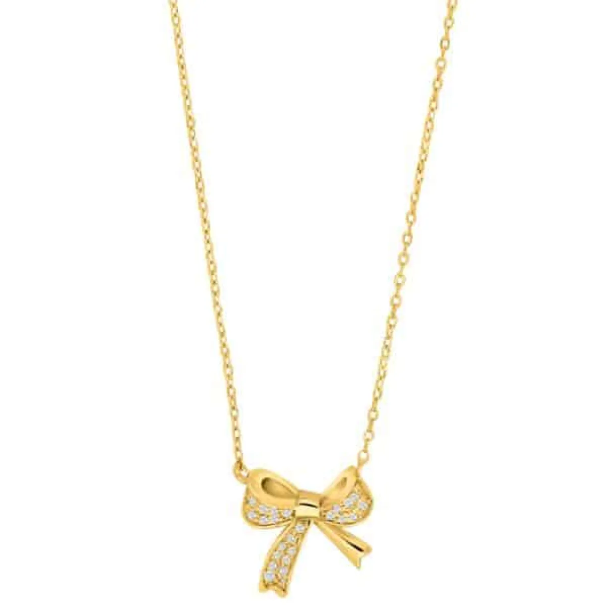 JOANLI NOR OLYMPIANOR SLØJFE HALSKÆDE FORGYLDT SØLV - 20452365900