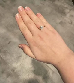 JOANLI NOR RING SØLV FORGYLDT MILLENOR MED HVID ZIRKONIA - 104512659