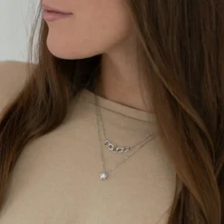 JOANLI NOR SØLV HALSKÆDE JASMINNOR - 245 187