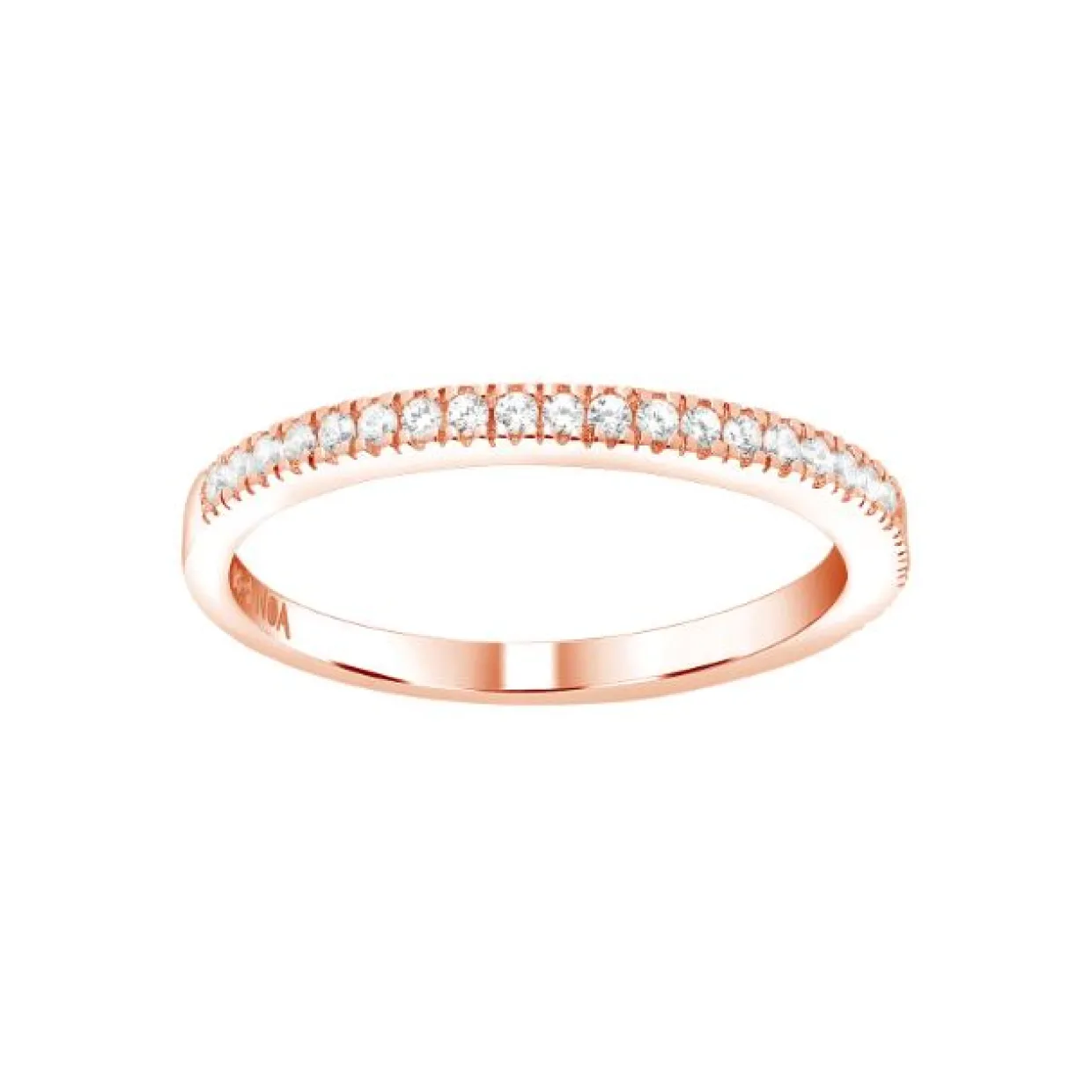 JOANLI NOR SØLV ROSA FORGYLDT RING ADINA MED ZIRKONIA - 104504079