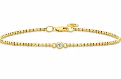 JULIE SANDLAU ARMBÅND SØLV FORGYLDT FINA - BR271GDCZ