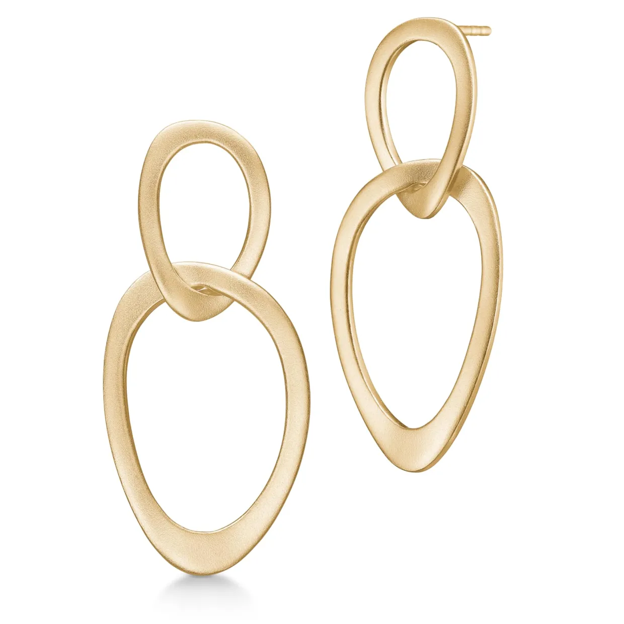 JULIE SANDLAU AVA ØRERINGE FORGYLDT SØLV - ST248GD