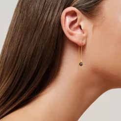 JULIE SANDLAU BERRY CHAIN ØRERINGE MED TURMALIN FARVET KRYSTAL - HKS790GDTMCRCZ