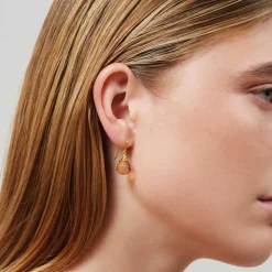 JULIE SANDLAU BERRY EARRING MED TURMALIN ROSE MED KRYSTAL - HKS788GDTRCRCZ