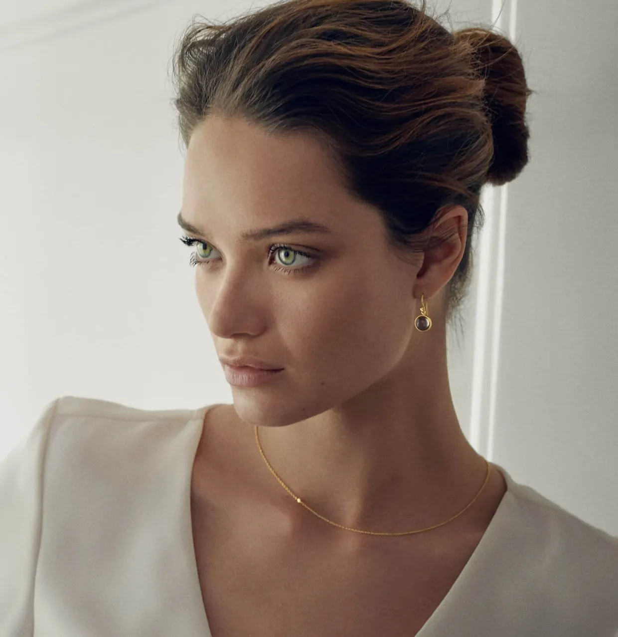 JULIE SANDLAU FINA HALSKÆDE FORGYLDT SØLV 50 CM - NL549GDCZ50