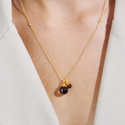 JULIE SANDLAU FINA HALSKÆDE FORGYLDT SØLV 50 CM - NL549GDCZ50