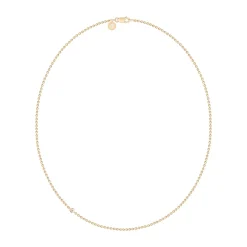 JULIE SANDLAU FINA HALSKÆDE I FORGYLDT SØLV 45 CM - NL549GDCZ45