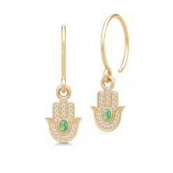 JULIE SANDLAU HAMSA PROTECTION ØRERINGE I FORGYLDT SØLV - HKS747GDGRTMCZ