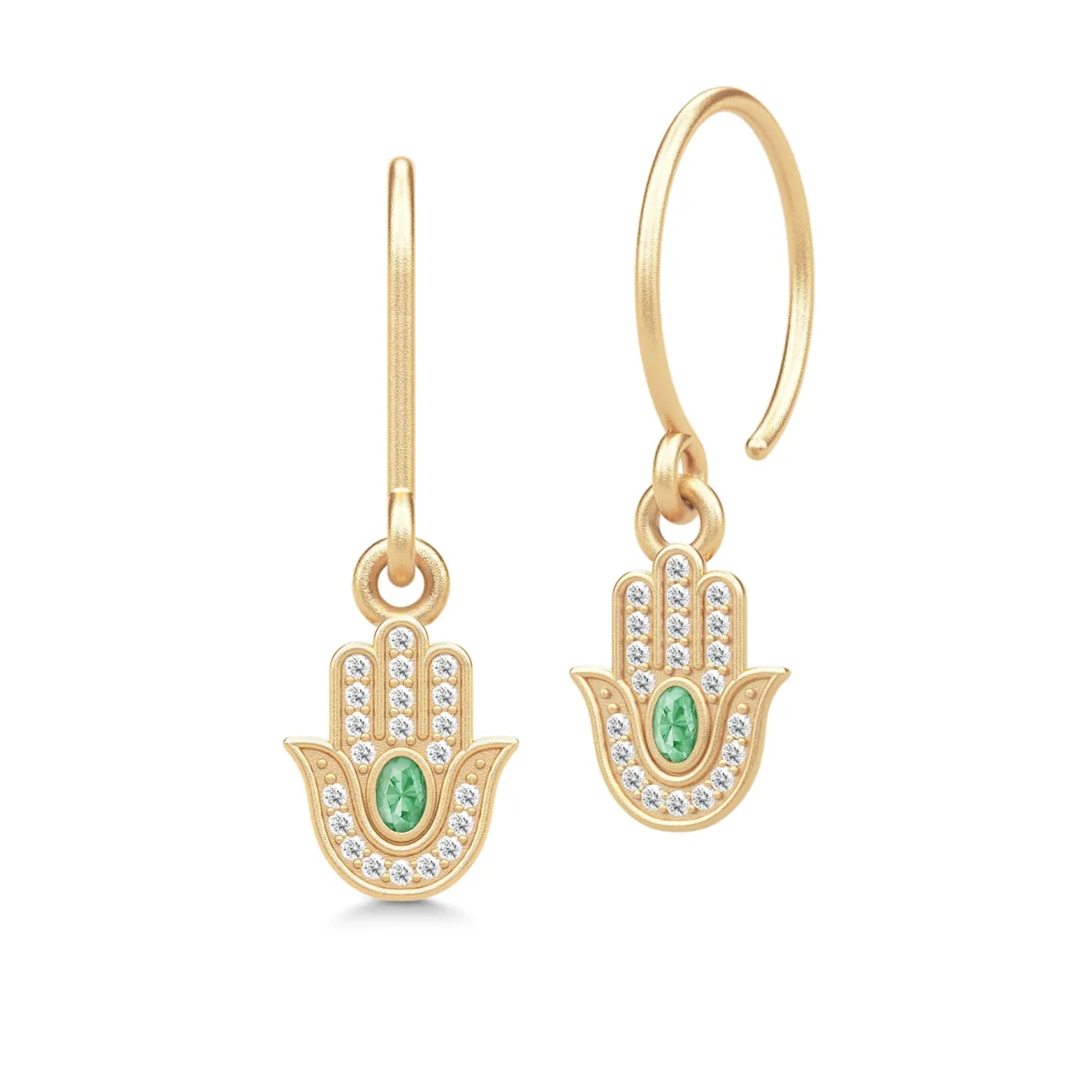 JULIE SANDLAU HAMSA PROTECTION ØRERINGE I FORGYLDT SØLV - HKS747GDGRTMCZ