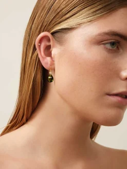 JULIE SANDLAU OFELIA ØRERINGE I FORGYLDT SØLV MED AMETHYST KRYSTAL - HKS780GDATCRCZ