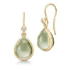JULIE SANDLAU PALOMA ØRERINGE FORGYLDT SØLV MED GRØN KRYSTAL - HKS631GDOLCRCZ