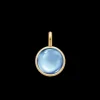 JULIE SANDLAU PRIME PENDANT GOLD ICE BLUE SØLV FORGYLDT - PD19GDIBCR