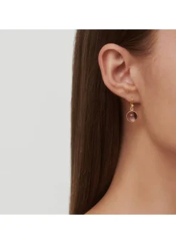 JULIE SANDLAU PRIME ØRERINGE MED MILKY ROSE KRYSTAL - HKS181GDMLROCRCZ