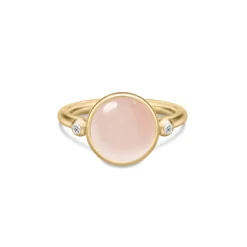 JULIE SANDLAU PRIME RING SØLV FORGYLDT MILKY ROSE - RI248GDMLROCRCZ