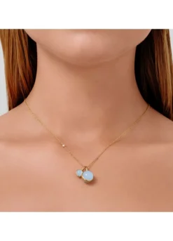 JULIE SANDLAU PRIME VEDHÆNG FORGYLDT SØLV MED BLÅ KRYSTAL - PD19GDMLAQCR