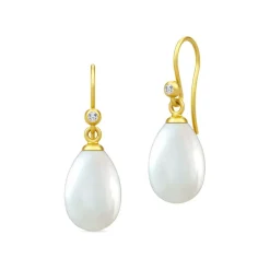 JULIE SANDLAU ØREHÆNGER SØLV FORGYLDT AFRODITE - HKS423GDWHPLCZ