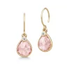 JULIE SANDLAU ØRERINGE FORGYLDT SØLV MED DUSTY ROSE KRYSTAL - HKS750GDDSROCRCZ