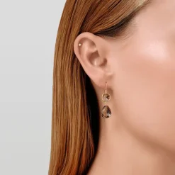 JULIE SANDLAU ØRERINGE I SØLV FORGYLDT - HKS728GDSMCR