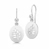 JULIE SANDLAU ØRERINGE SØLV TREE OF LIFE - HKS662RHCZ