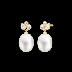 JULIE SANDLAU ØRERINGE TREASURE SØLV FORGYLDT - ST338GDWHPLCZ