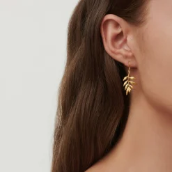 JULIE SANDLAU TREE OF LIFE SØLV FORGYLDT ØREHÆNGER - HKS442GD