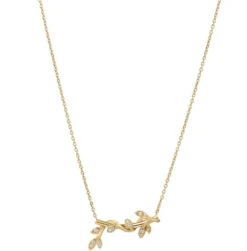 JUNGLE IVY SPARKLE HALSKÆDE SØLVFORGYLDT- 3-3102A-GP