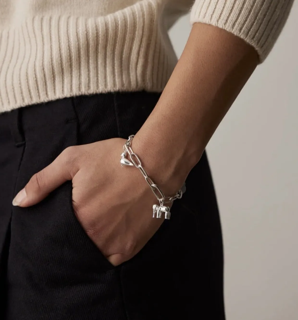 KAY BOJESEN JEWELRY KÆDEARMBÅND I SØLV PÅ 19 CM - KBJ-37-19