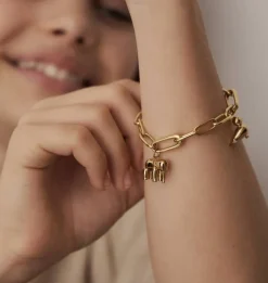 KAY BOJESEN JEWELRY KÆDEARMBÅND I MASSIV FORGYLDT STERLING SØLV 17,5 CM - KBJ-36-17