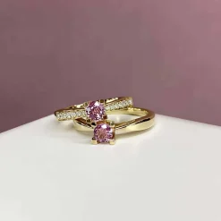 KLEOPATRA RING I 14 KARAT GULD MED PINK SAFIR - 7135,40P
