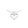 KLEOPATRA VEDHÆNG HJERTE i 14 KARAT HVIDGULD MED BRILLANT - 2126,10