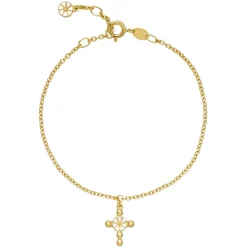 LUND COPENHAGEN ARMBÅND SØLV FORGYLDT KORS- 9015069-M