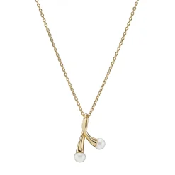 LUND COPENHAGEN HALSKÆDE FERSKVANDSPERLE 8 KT GULD - 3021195-33