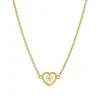 LUND COPENHAGEN HALSKÆDE MARGUERIT SNOET HJERTE SØLV FORGYLDT - 9025065-M